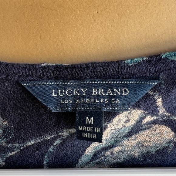 Lucky Brand Floral Boho Long Sleeve Top - Size M - Casual Modest - Picture 3 of 4